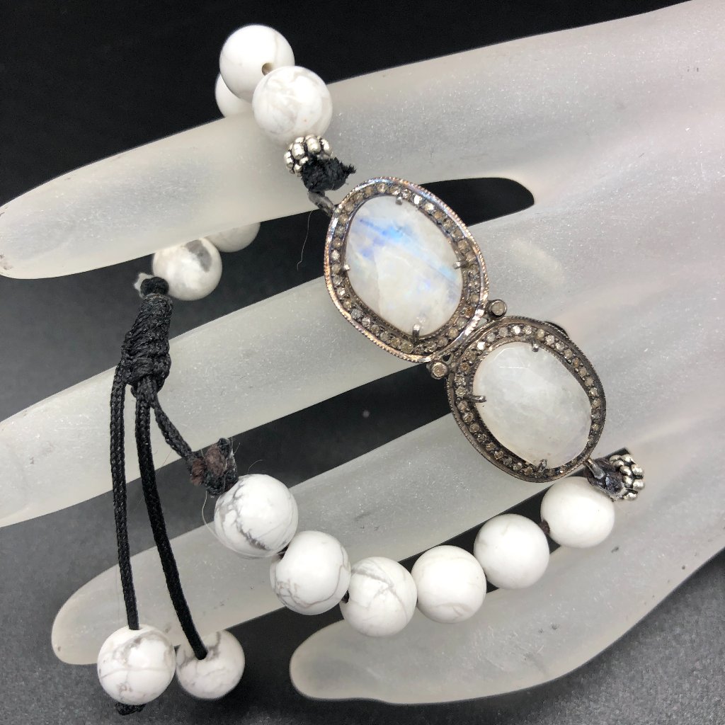 Bracelet - Diamond, Blue Moonstones, Picasso